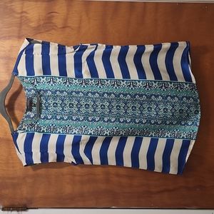 The Limited short sleeve blue/green blouse